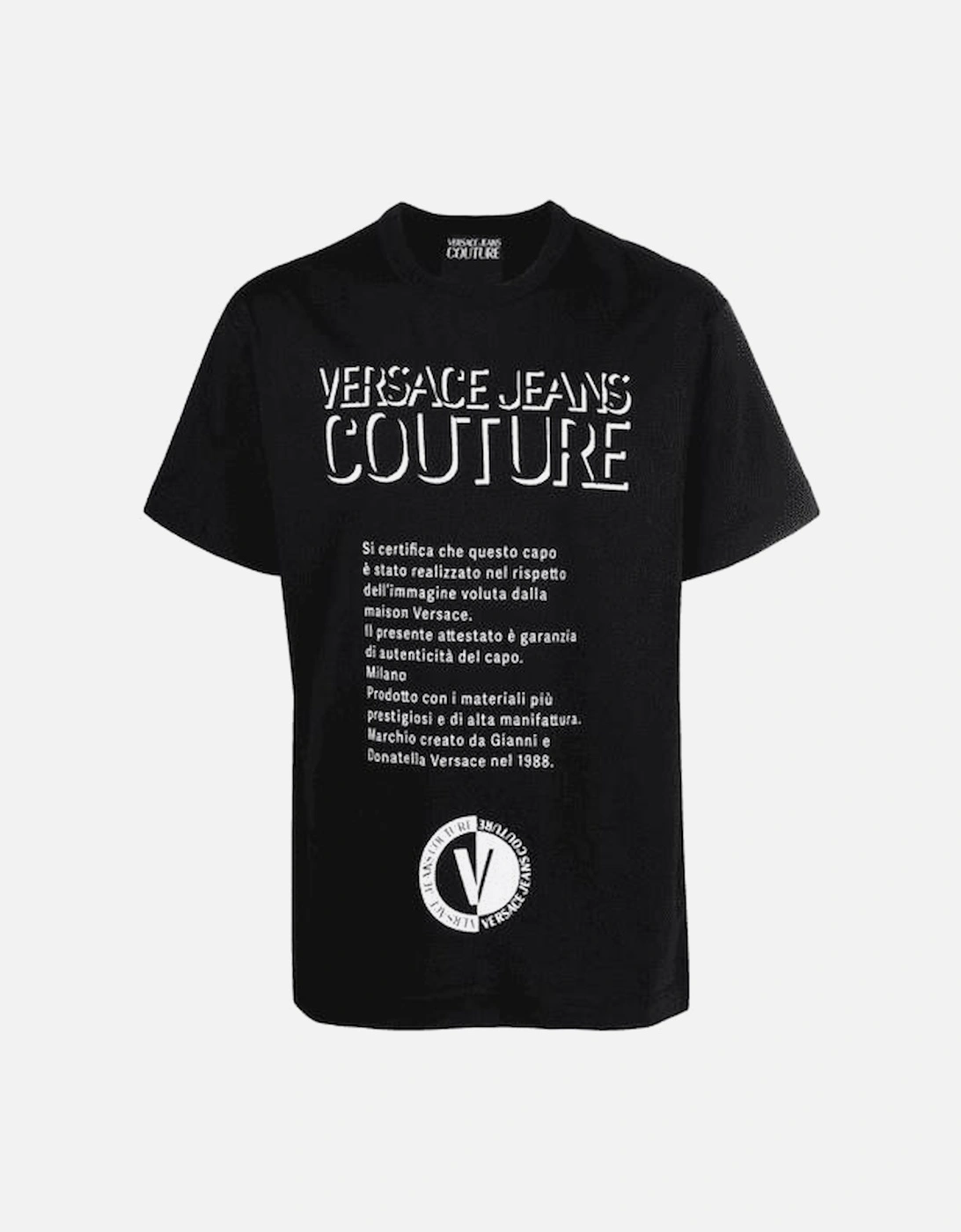 Cotton Text Graphic Print Black T-Shirt, 5 of 4