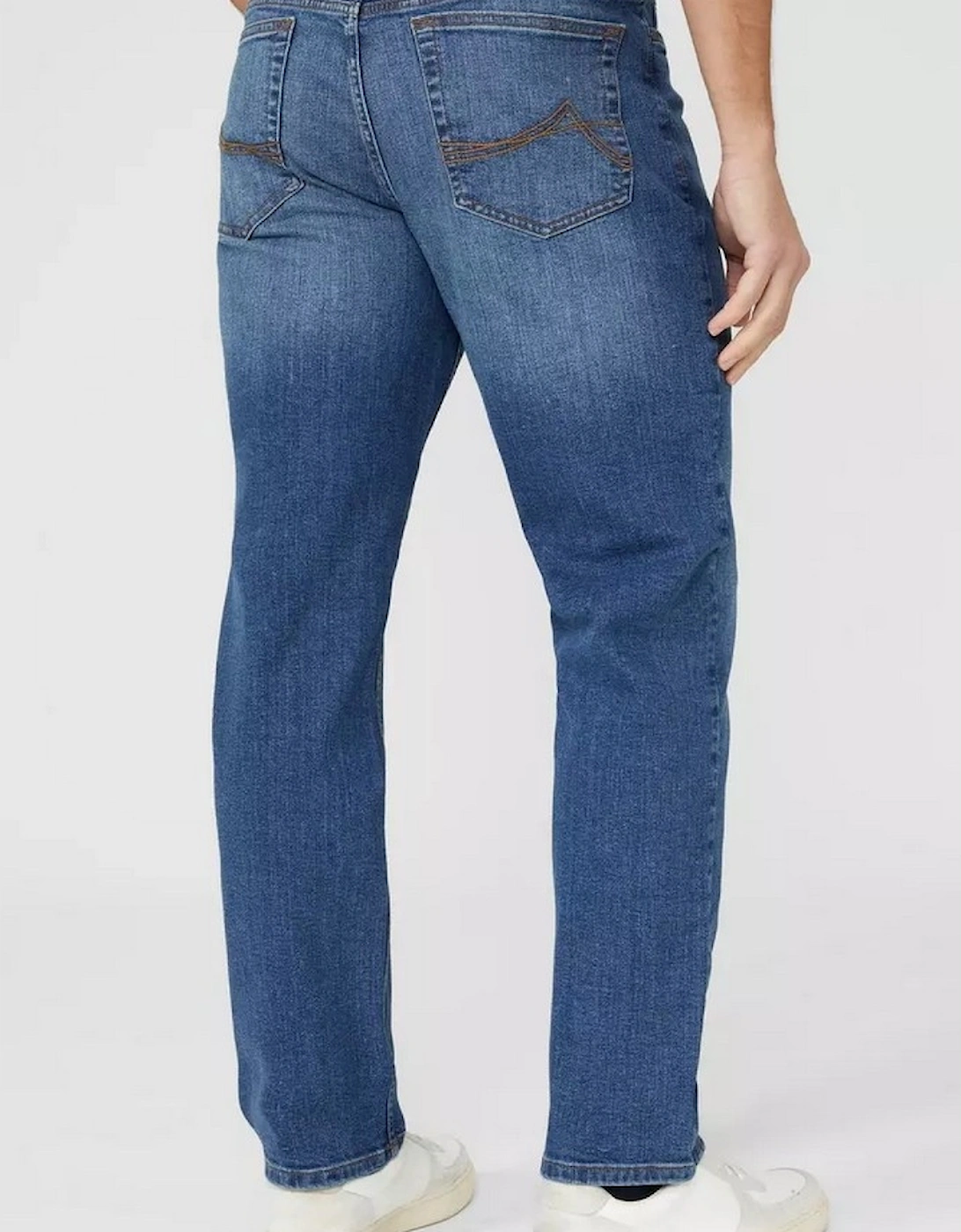 Mens Stone Wash Straight Jeans