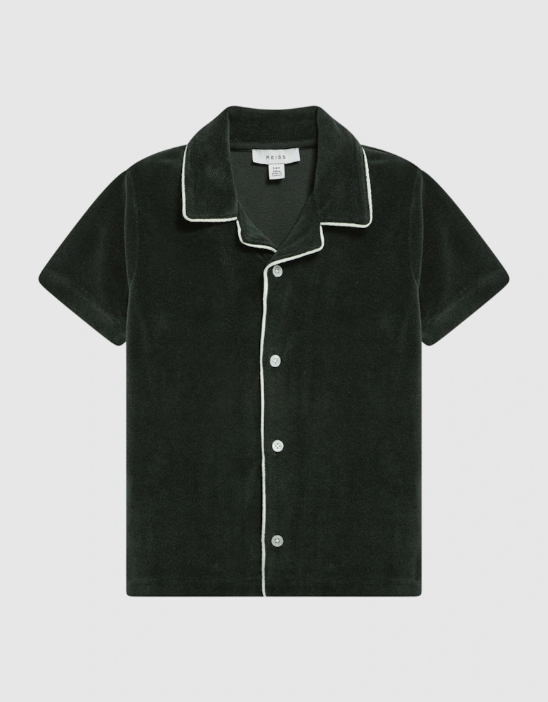 Towelling Cuban Collar Shirt