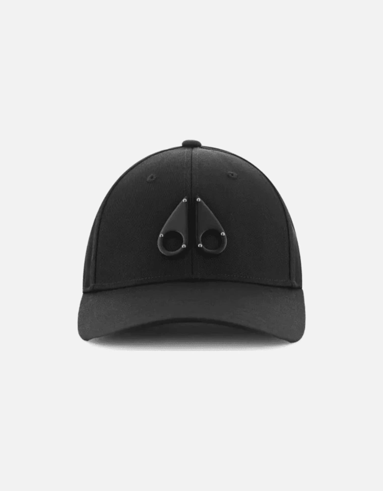 Cotton Metal Icon Logo Black Cap