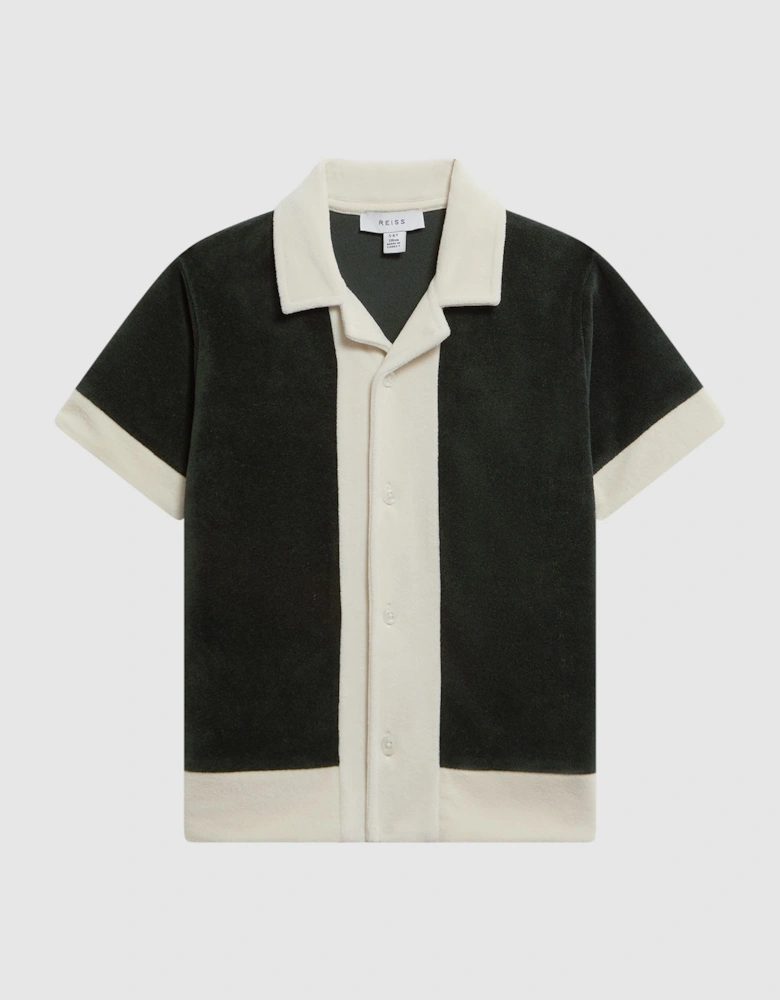 Textured Cuban Collar Shirt