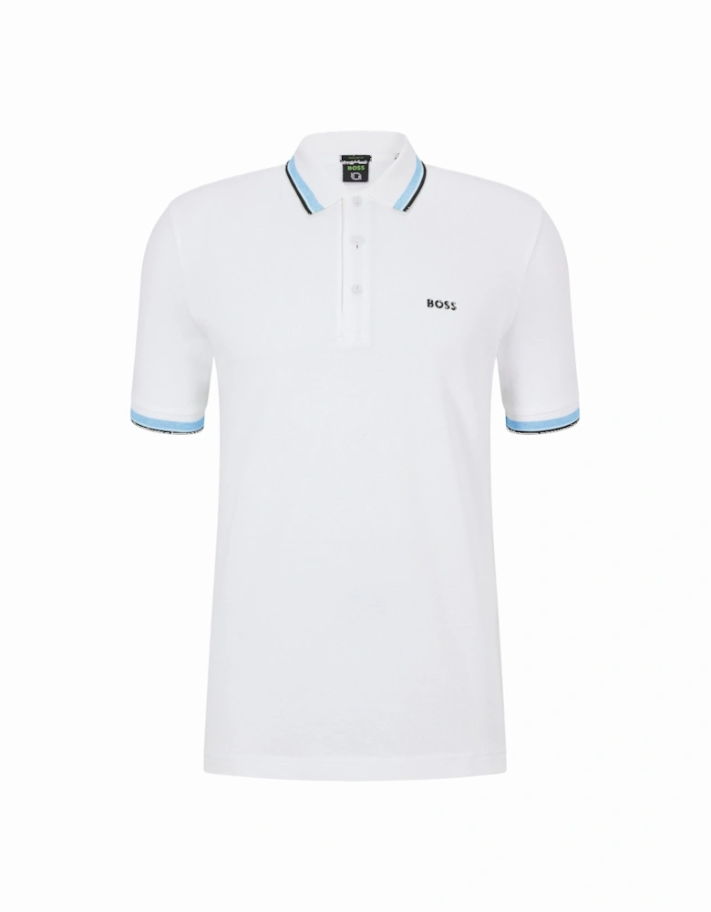 Men's White Paddy Polo Shirt.