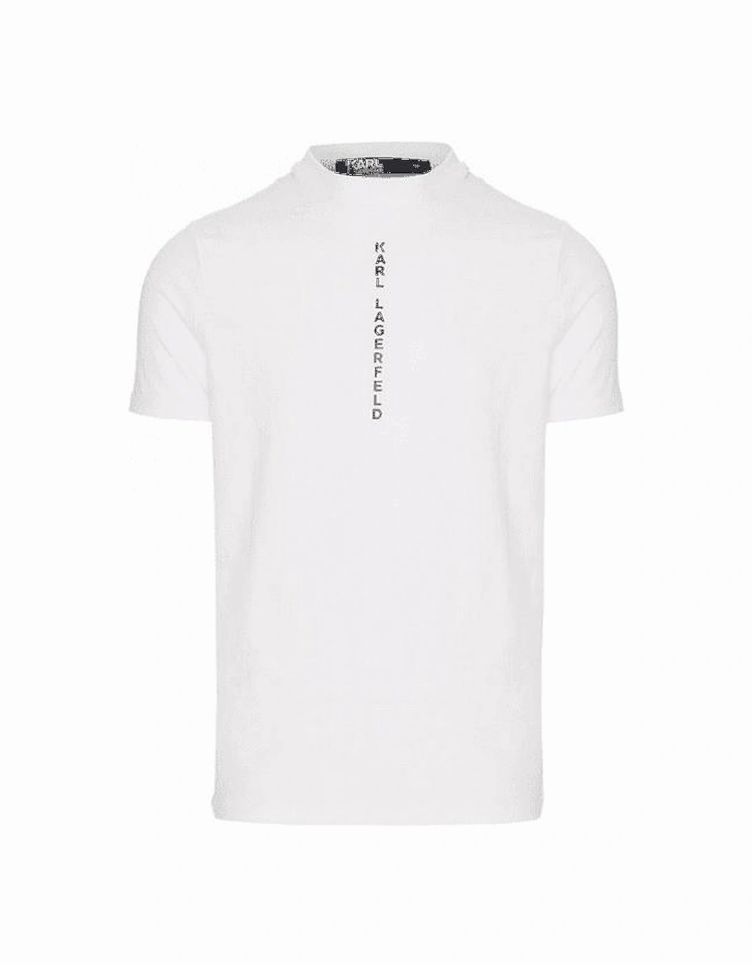 Cotton Vertical Logo White T-Shirt, 4 of 3