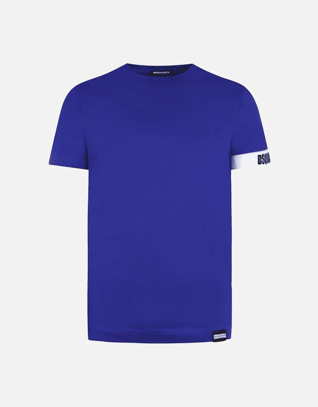 Cotton Bold Tape Logo Blue T-Shirt, 4 of 3
