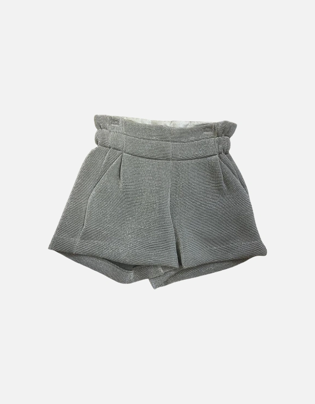 Girls Silver Metallic Shorts, 2 of 1