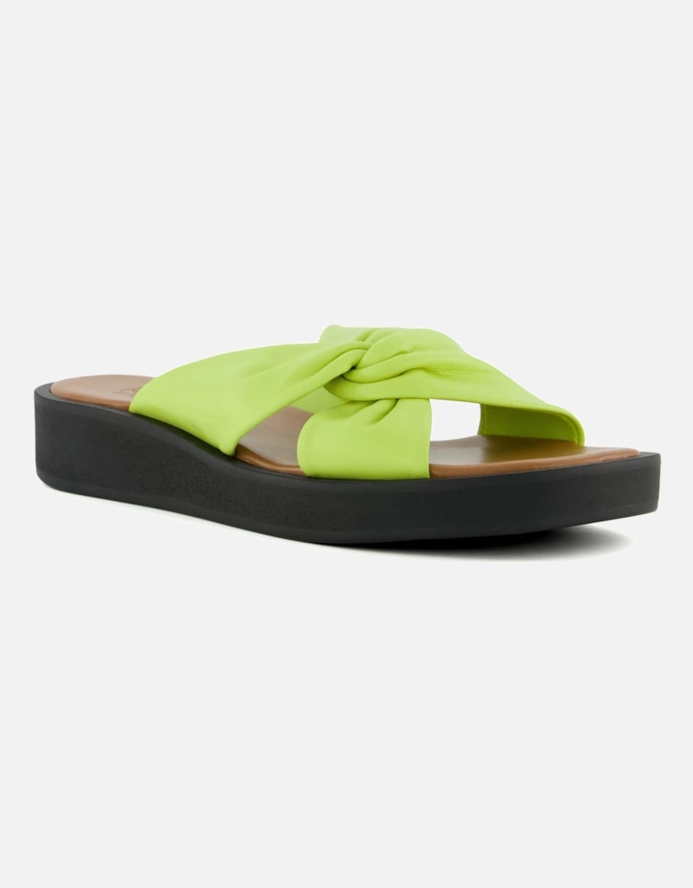 Ladies Lizo - Knot-Detail Flatform Slider Sandals