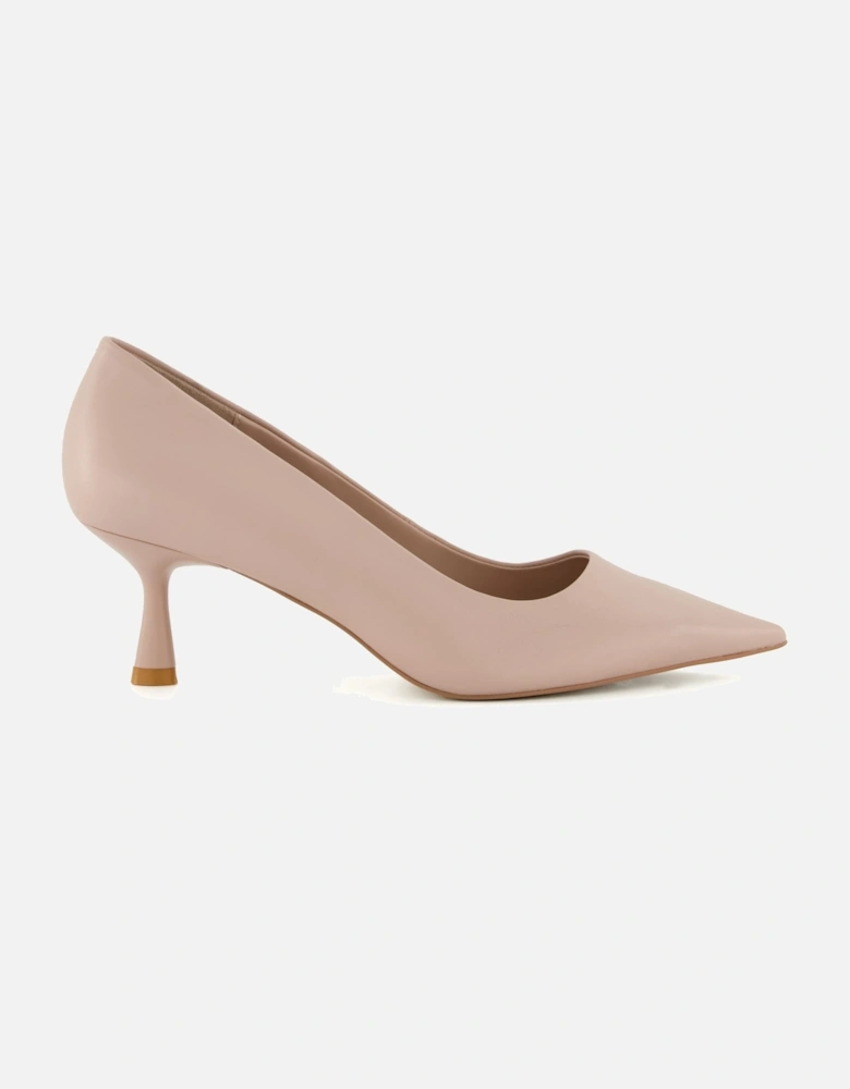 Ladies Wide Fit Angelina - Flare-Heel Court Shoes