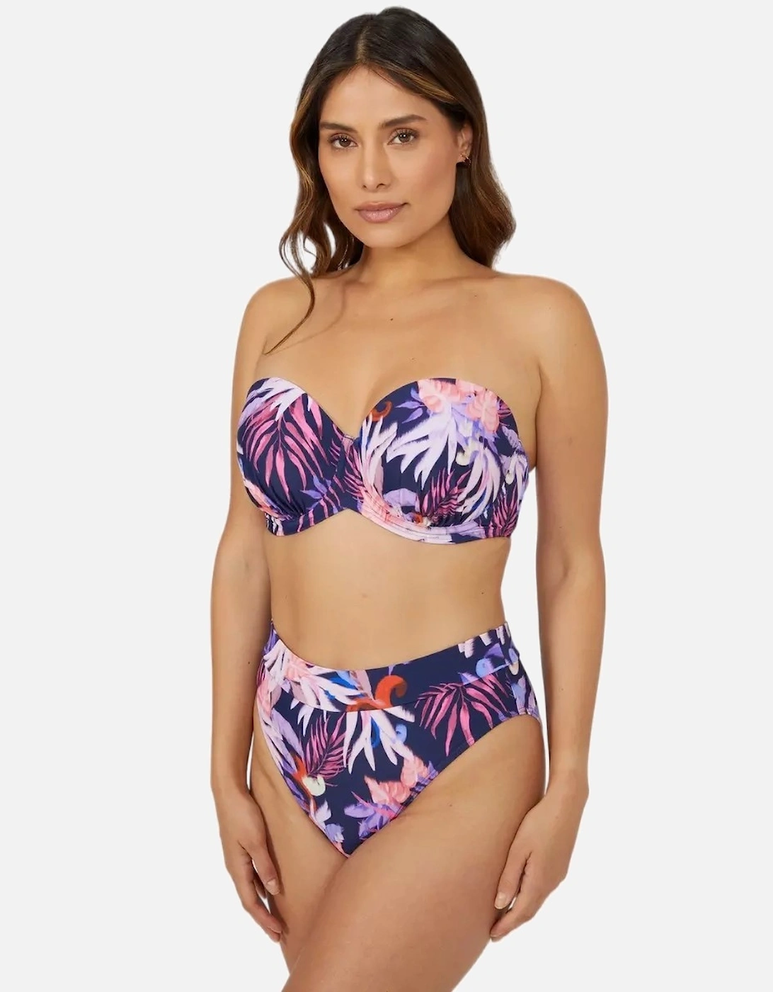 Womens/Ladies Arianna Palm Tree Strapless Bikini Top, 5 of 4