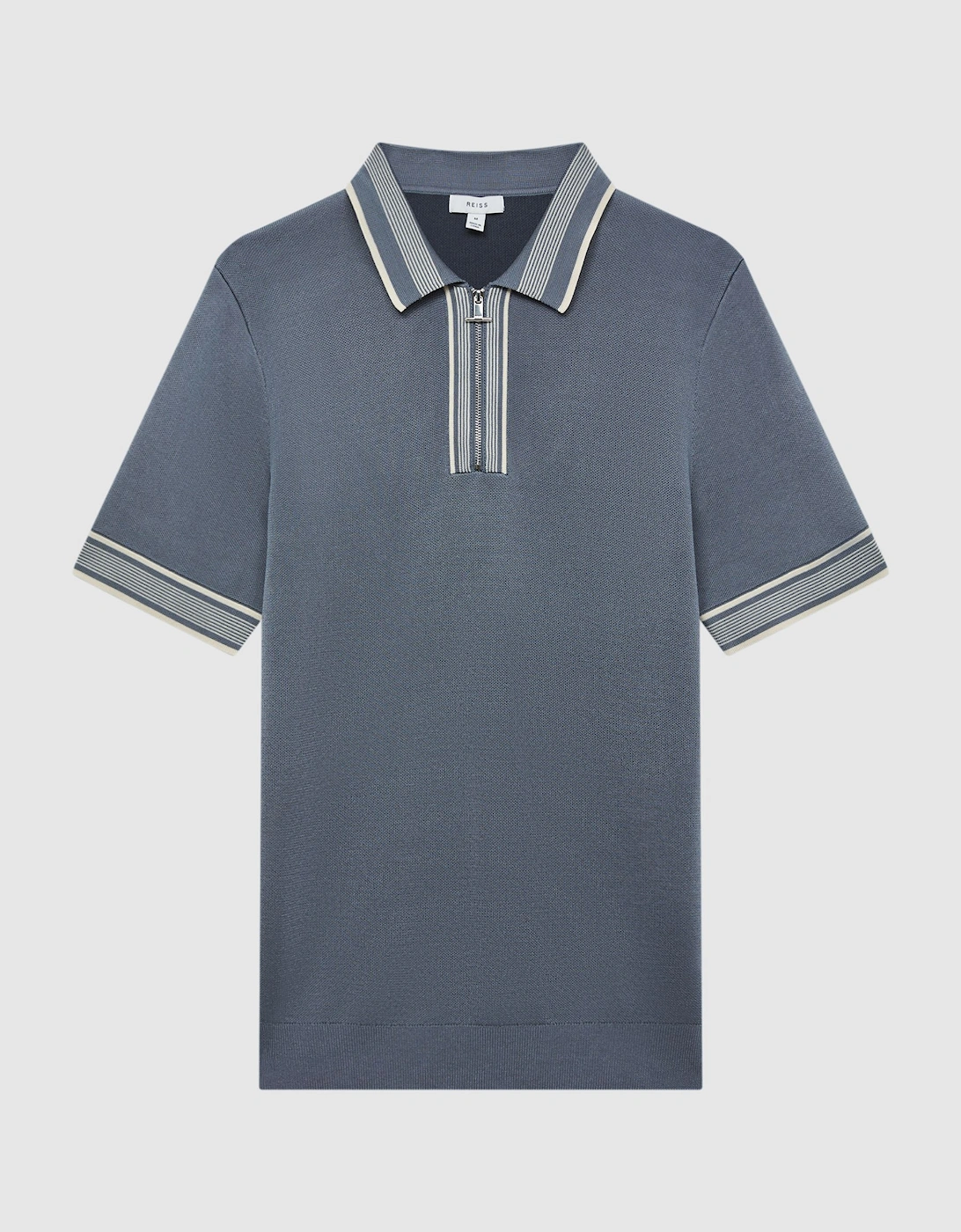 Half-Zip Striped Polo Shirt, 2 of 1