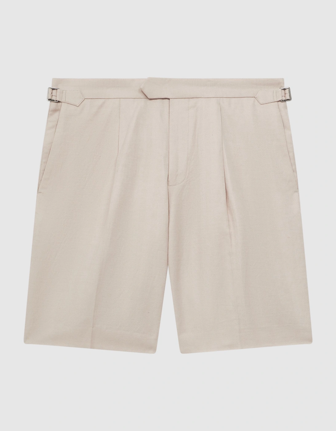 Cotton-Linen Blend Chino Shorts, 2 of 1