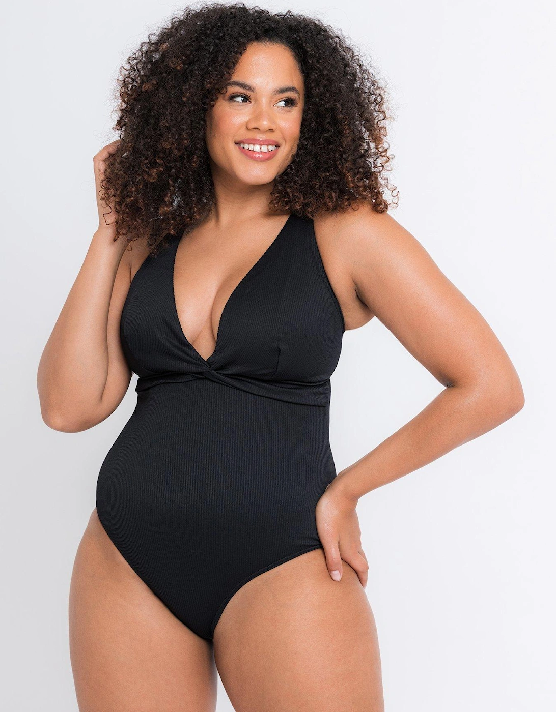 Twist And Shout Non Wired Swimsuit Black, 2 of 1