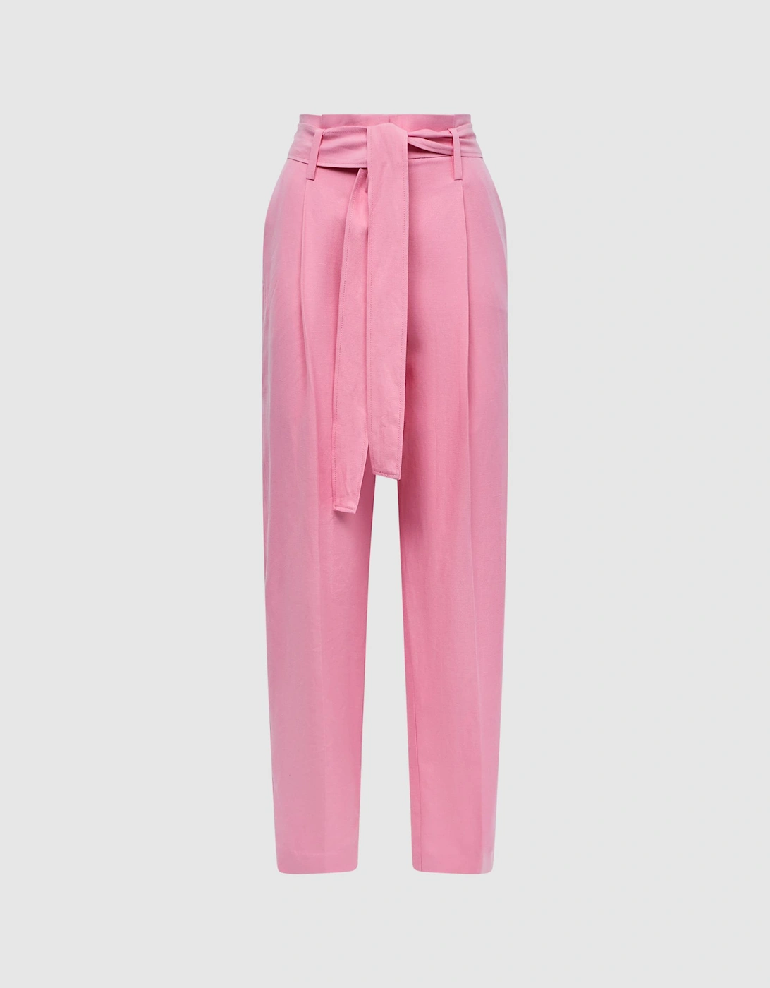 High Rise Belted Tapered Trousers, 2 of 1