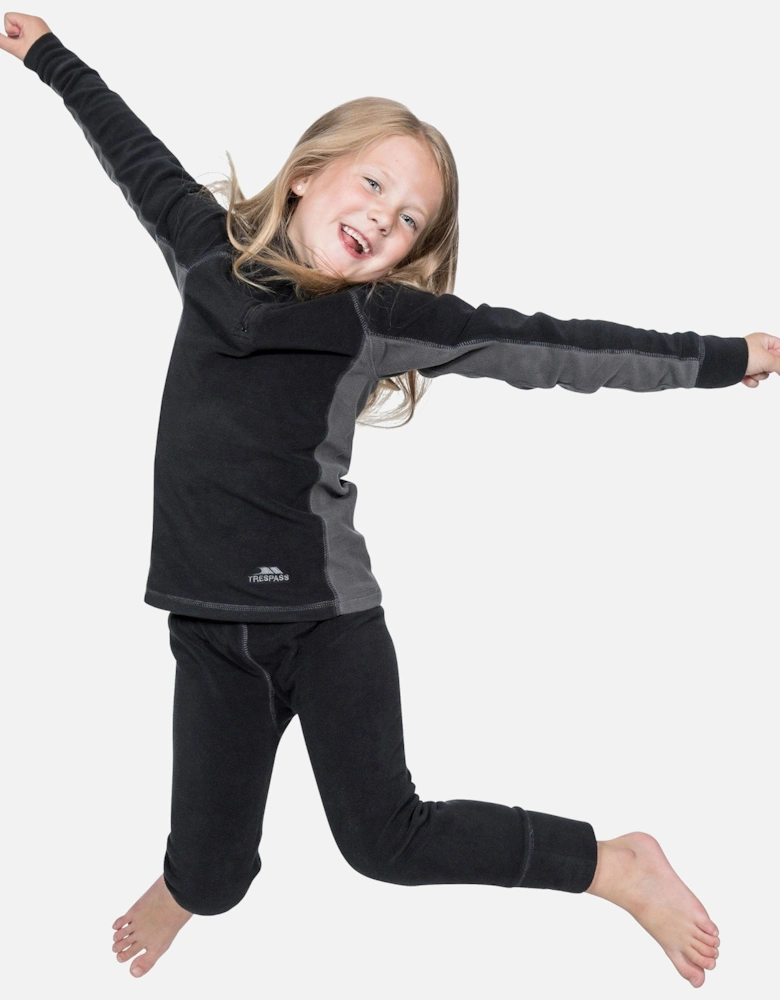Childrens/Kids Bubbles Fleece Top And Bottom Base Layers