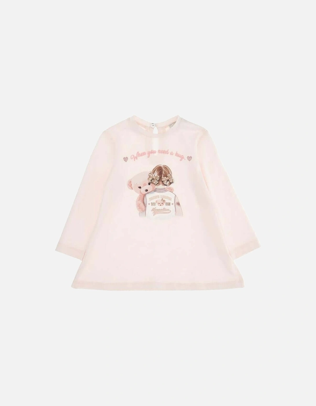Baby Girls Pink Bear T-Shirt, 3 of 2
