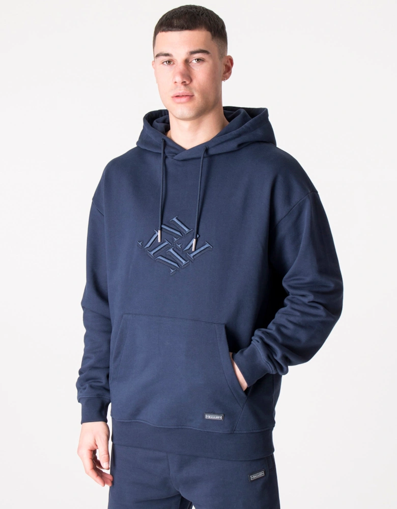 Oversized 4M Embroidered Logo Hoodie