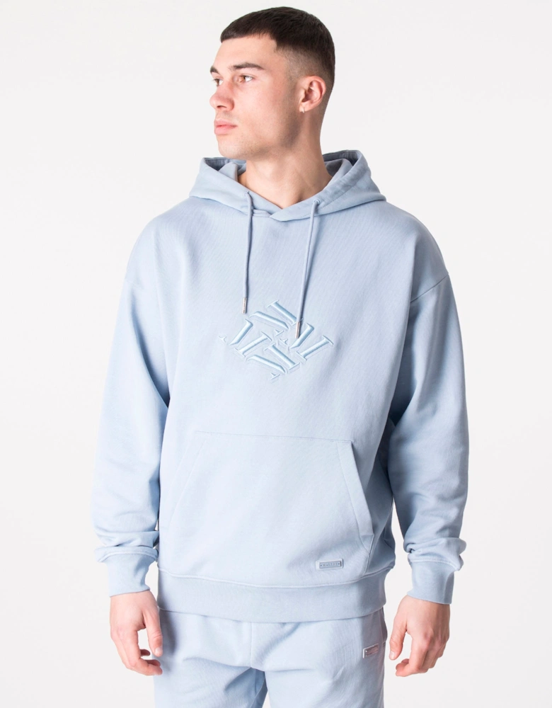 Oversized 4M Embroidered Logo Hoodie