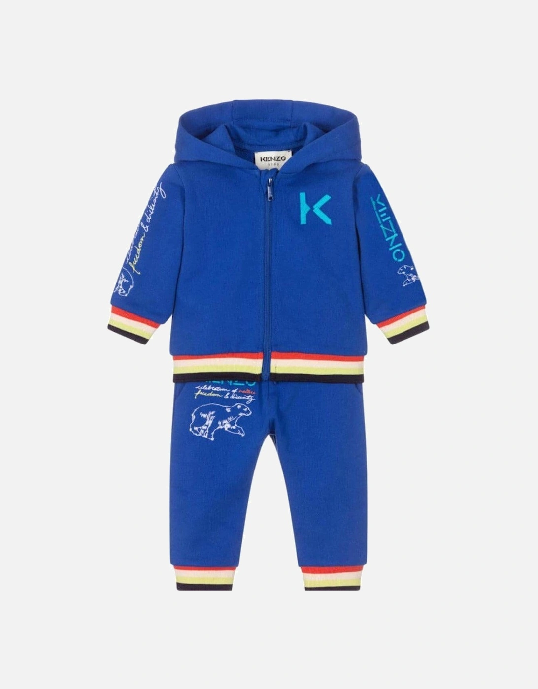 Baby Boys Blue Tracksuit, 4 of 3