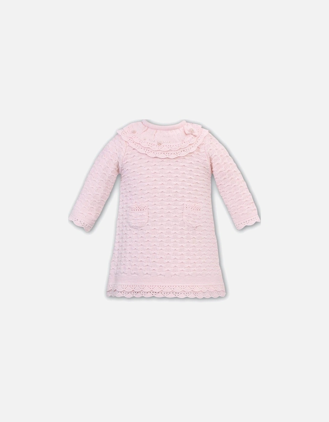 Baby Girls Pink Pearls Dress, 2 of 1