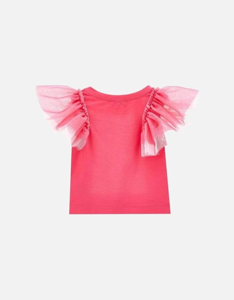 Girls Pink Tulle T-shirt