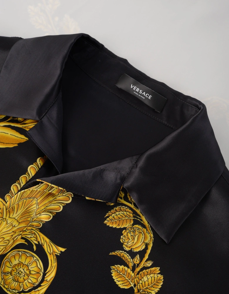 Heritage Print Shirt Black/White/Gold