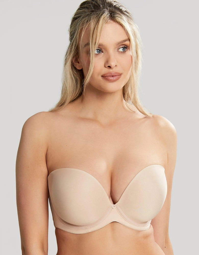 Cleo by Faith Moulded Plunge Strapless Bra - Beige