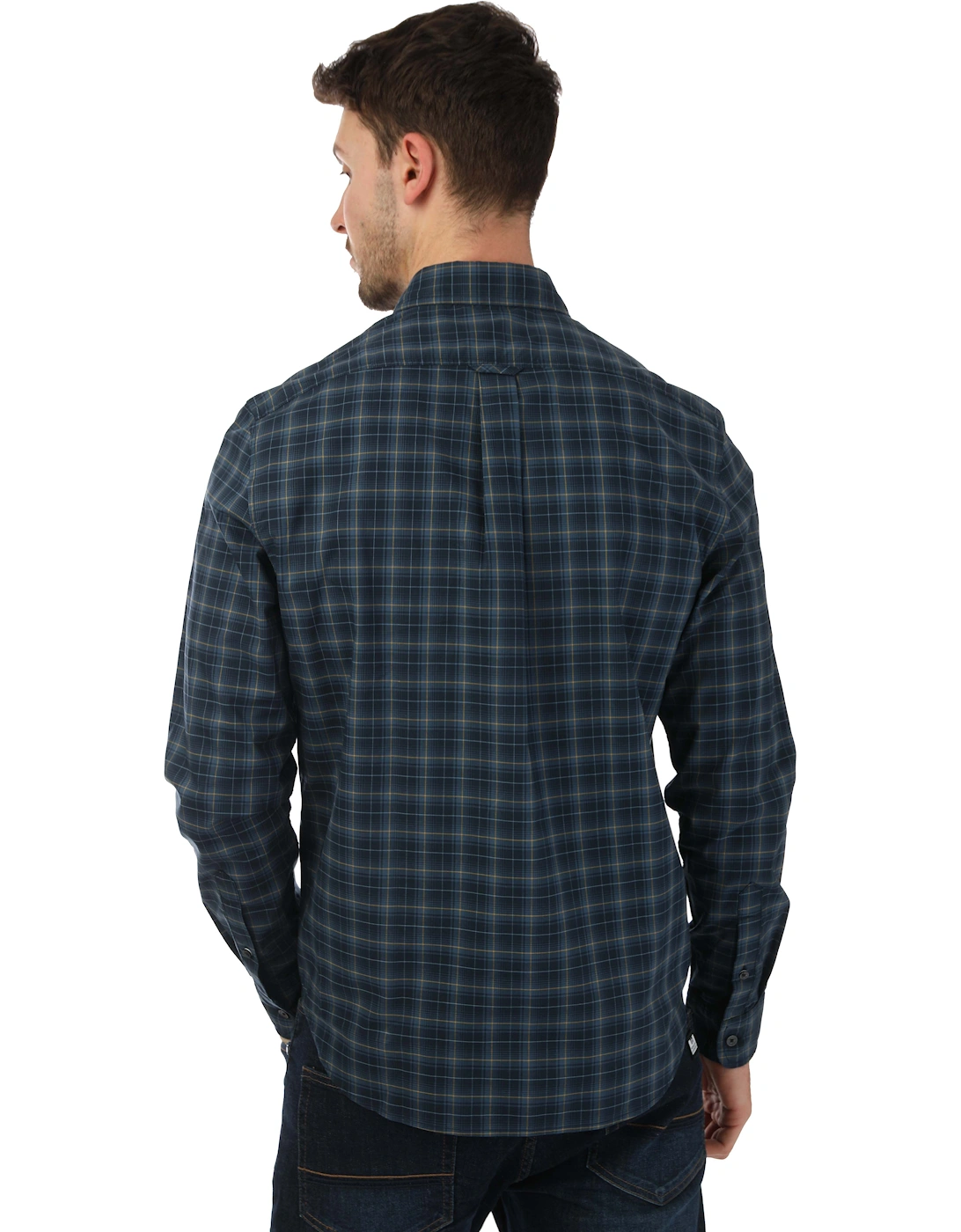 Mens Eastham River Stretch LS Check Shirt