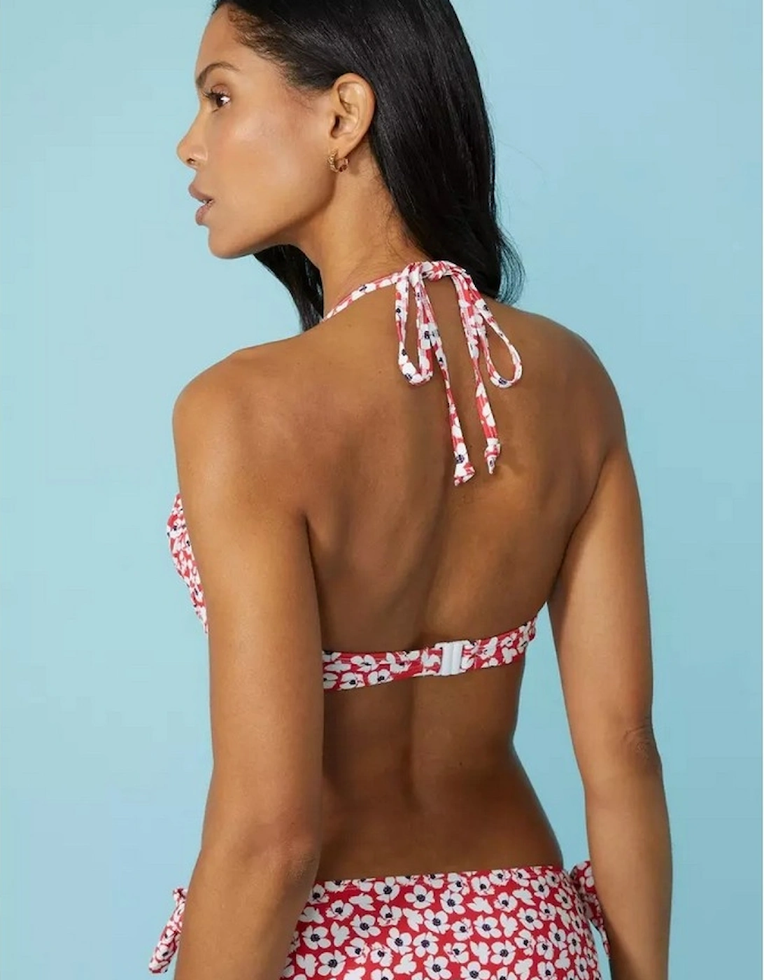 Womens/Ladies Ditsy Print Twisted Bikini Top