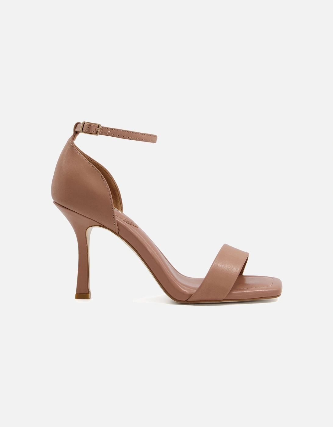 Ladies Motivate - Square Toe Heeled Leather Sandals