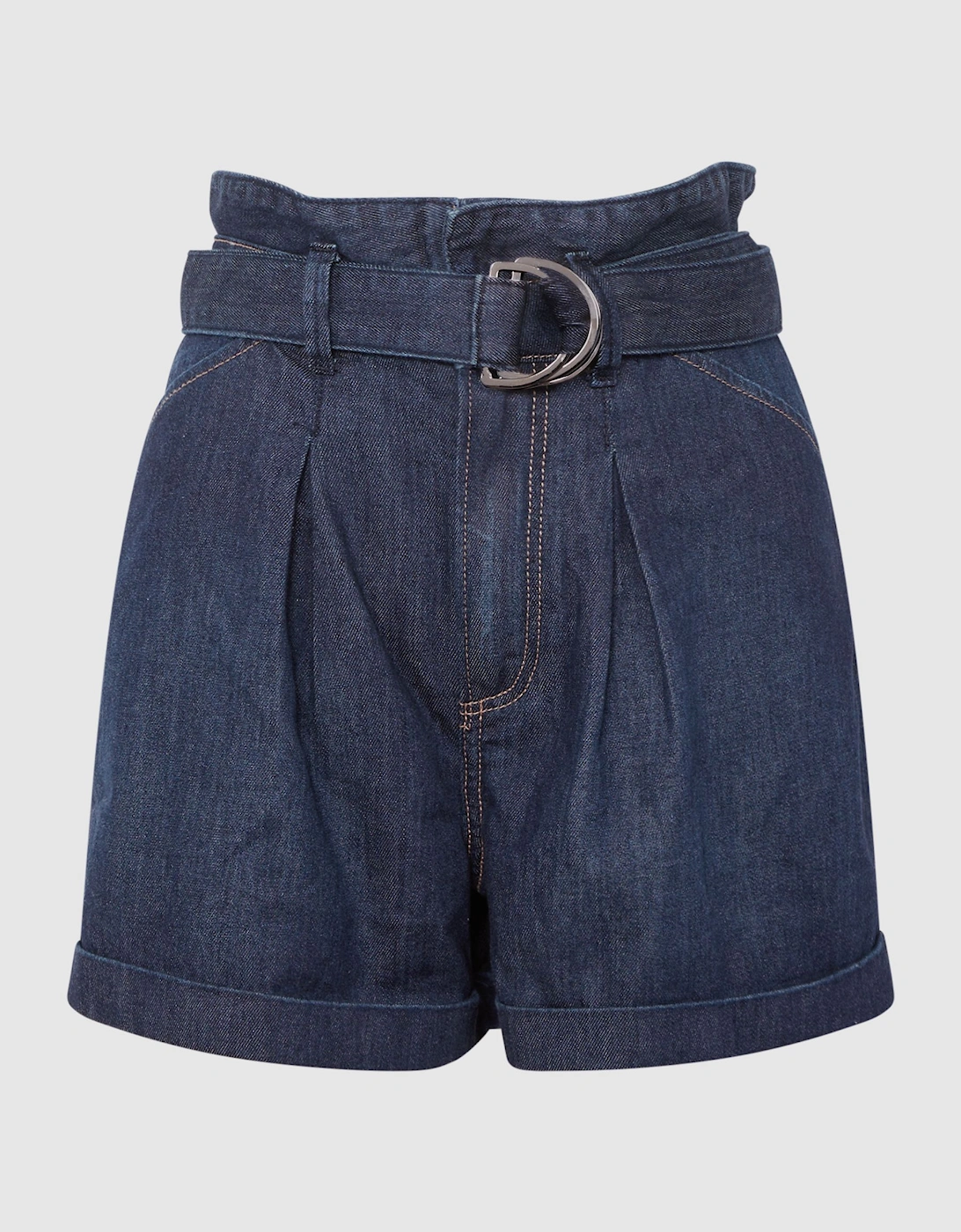 Paige High Rise Belted Denim Shorts, 2 of 1