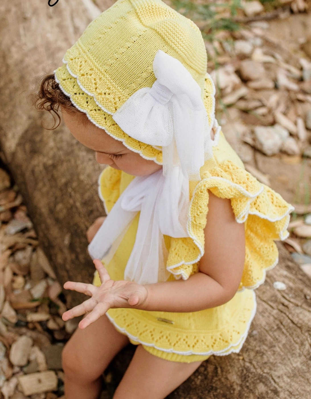 Lemon Knit Bonnet