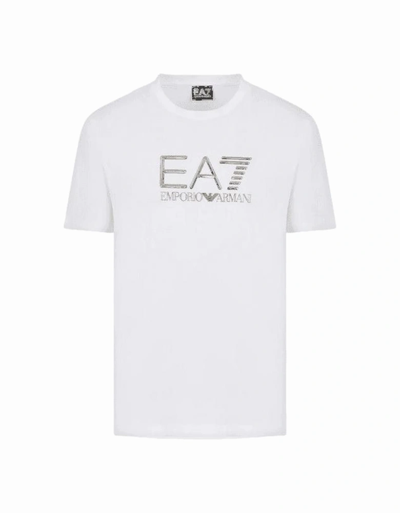 Cotton Lux Raised Logo White T-Shirt