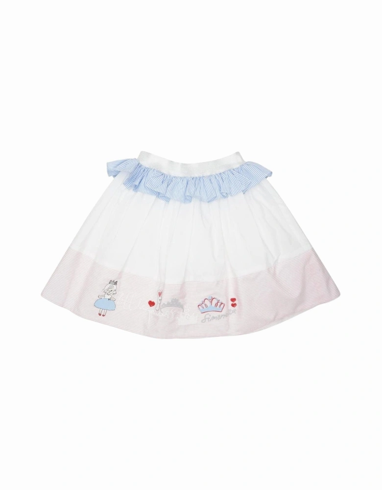 Girls White Princess Skirt