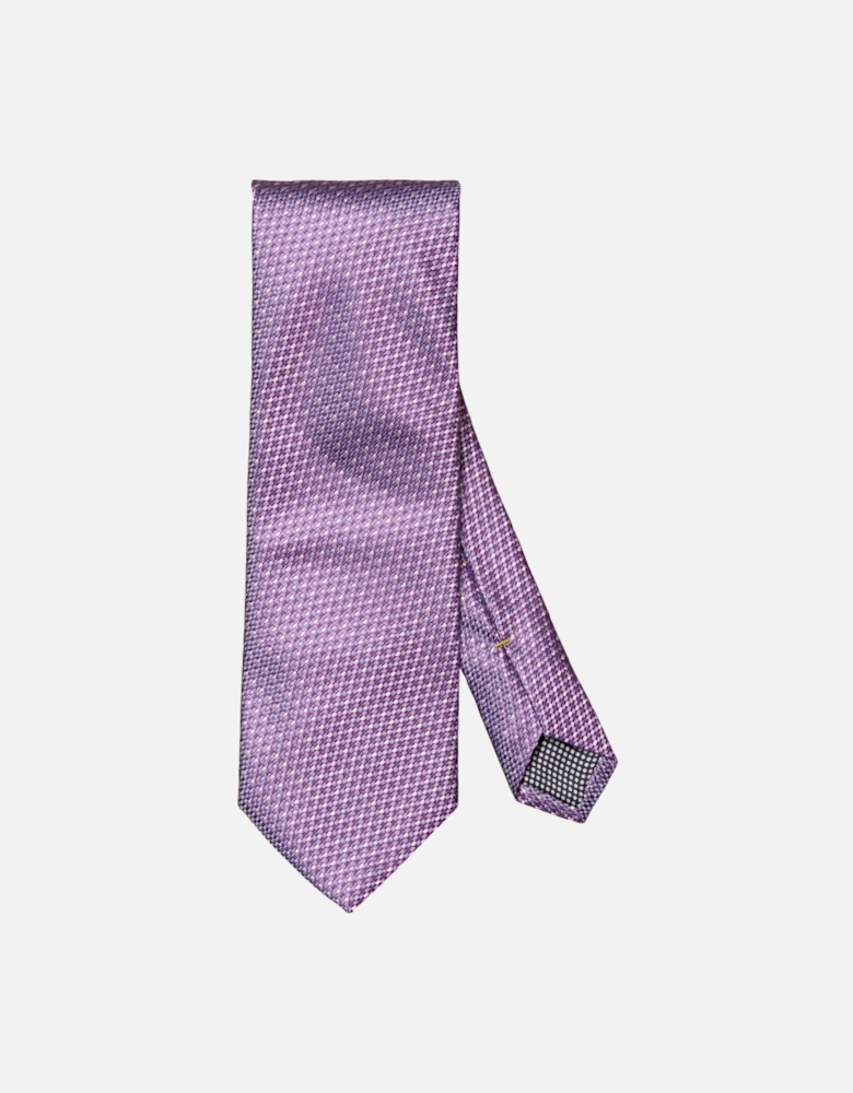 Three Colour Micro Print Silk Tie 79 Purple