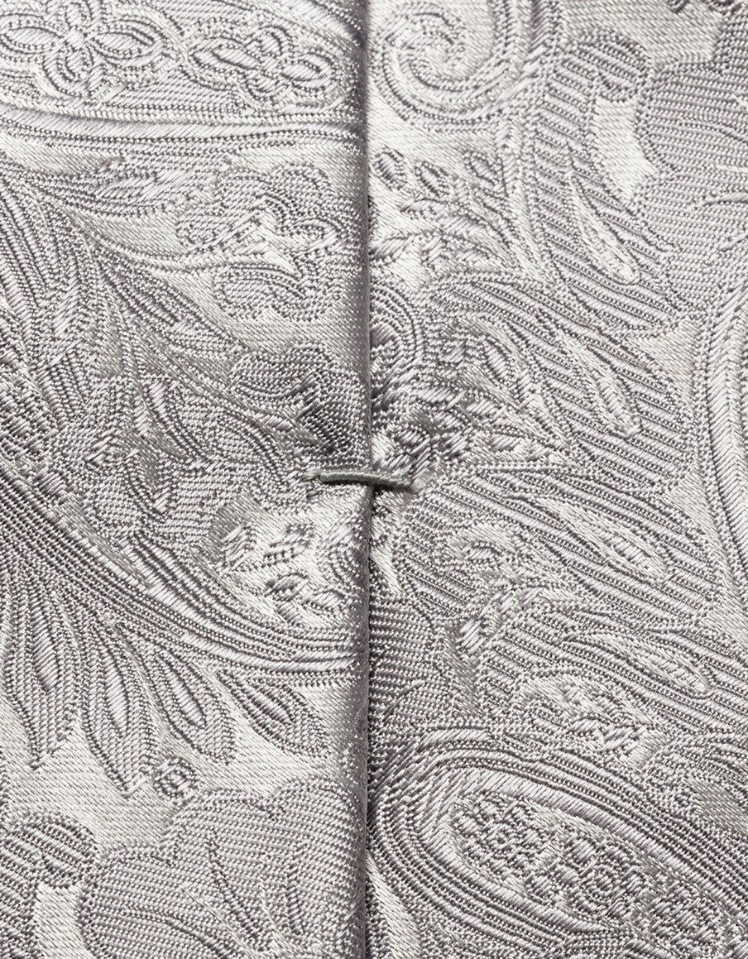 Jacquard Paisley Silk Tie 13 Grey