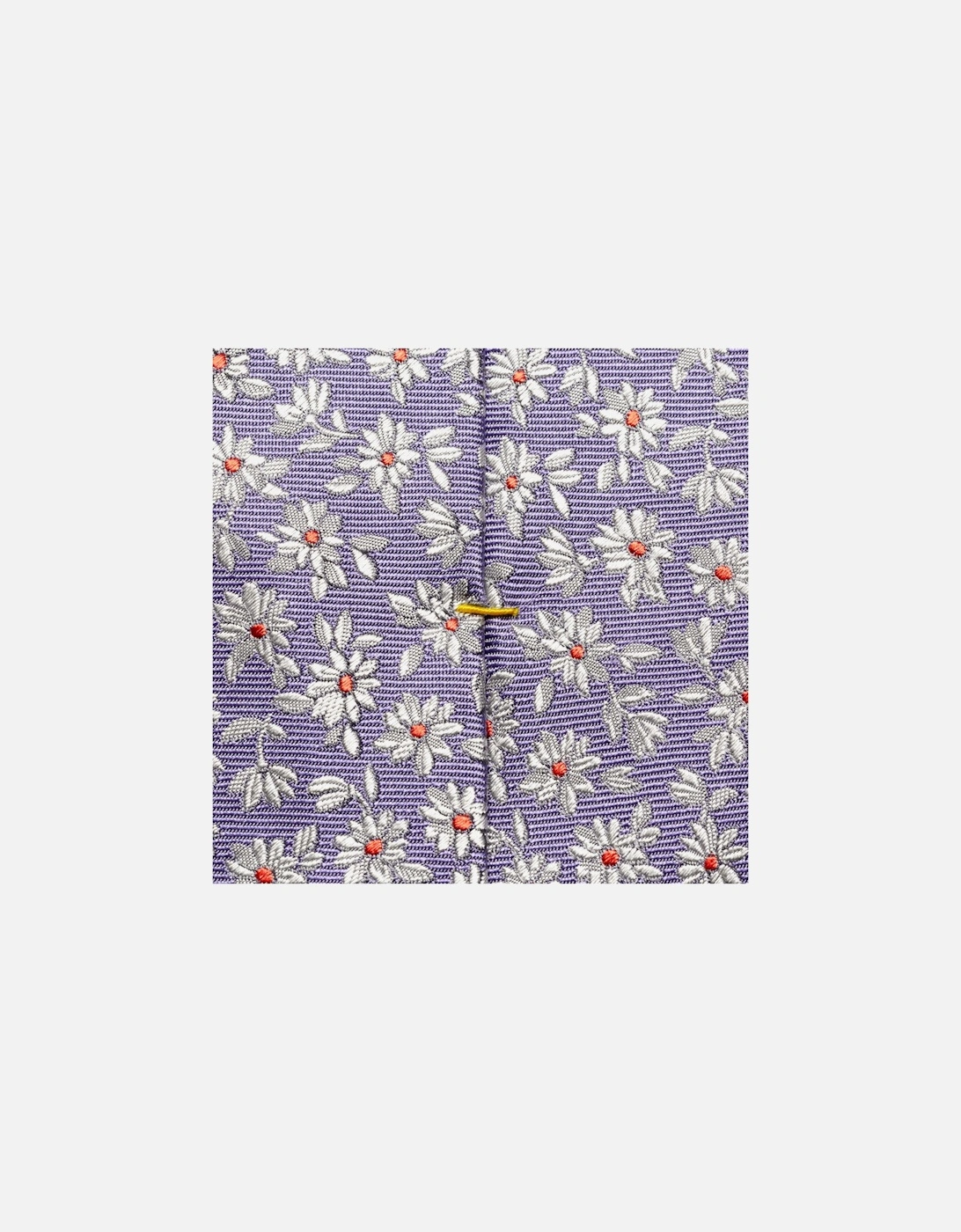 Floral Silk Tie 75 Light Purple