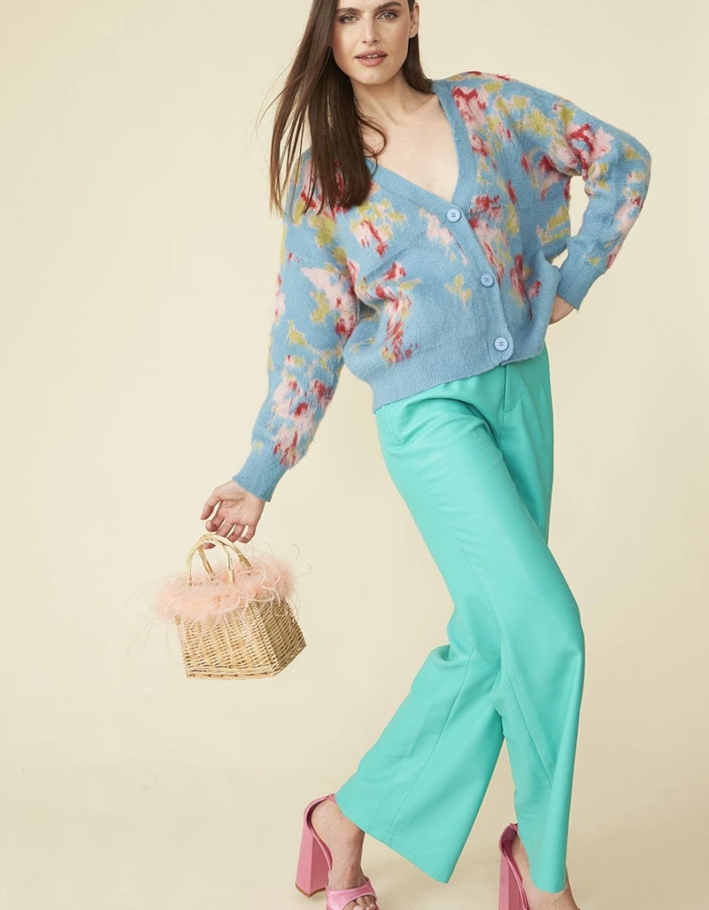 Blue Banana Peel Floral Cardigan