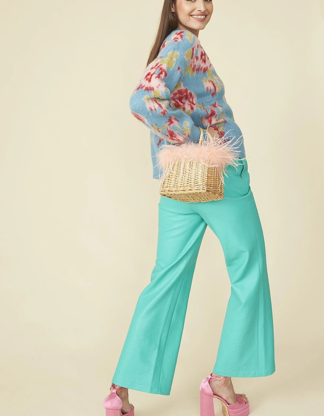 Blue Banana Peel Floral Cardigan