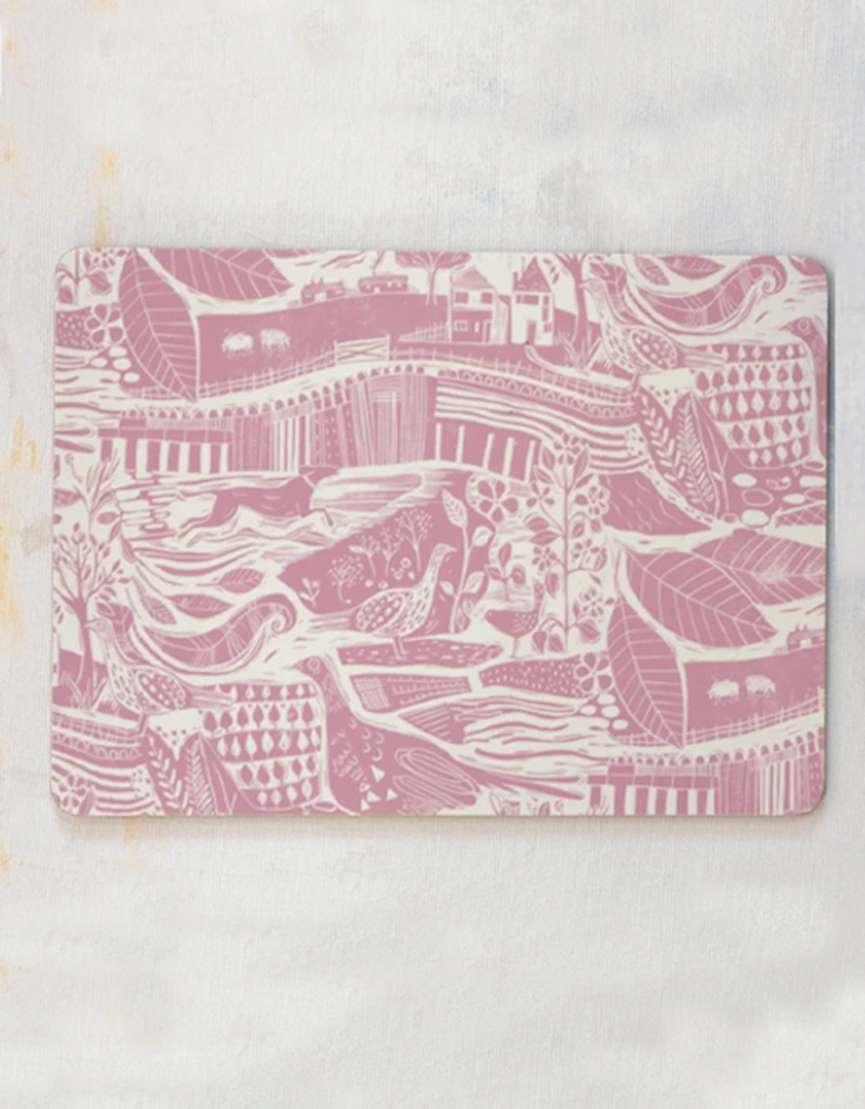 Through The Fields Pink Placemat