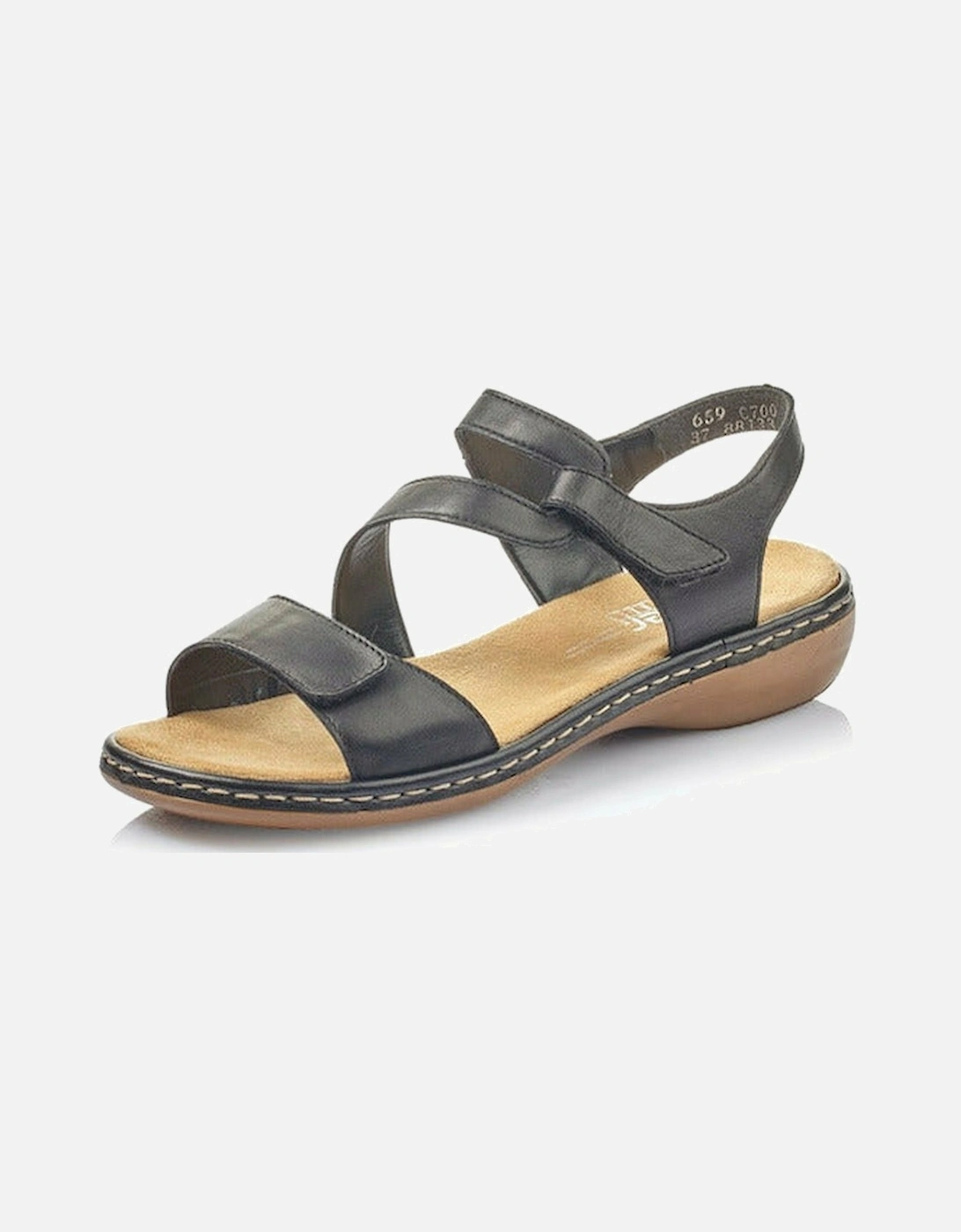 Rieker Women's Black Sandals 659C7 00 - Size: 3