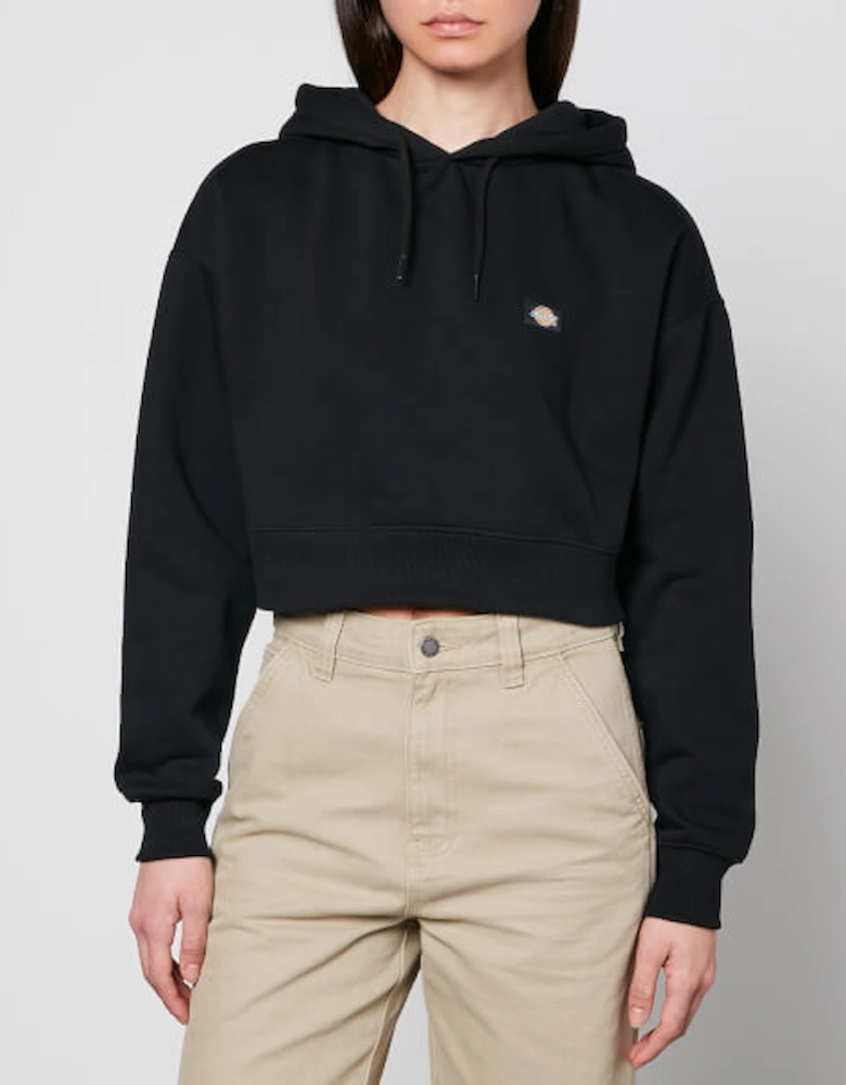 Oakport Cotton-Blend Jersey Cropped Hoodie