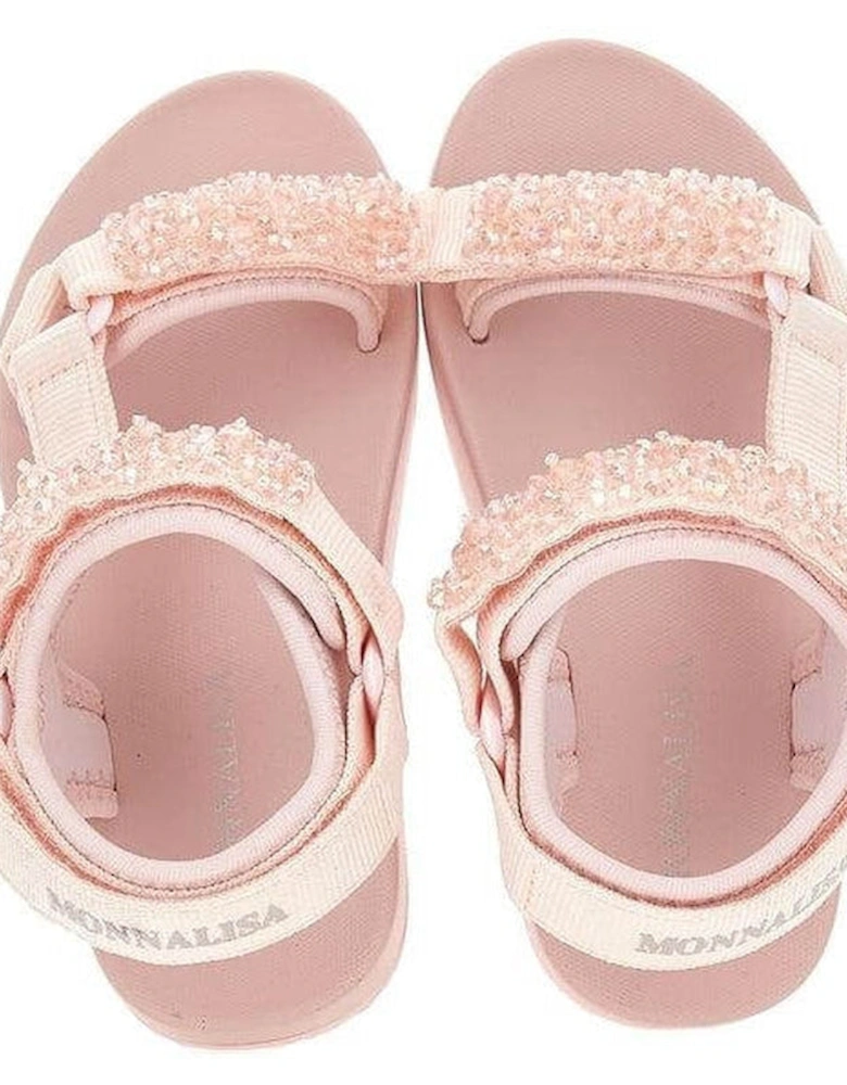 Girls Pink Jewel Sandal