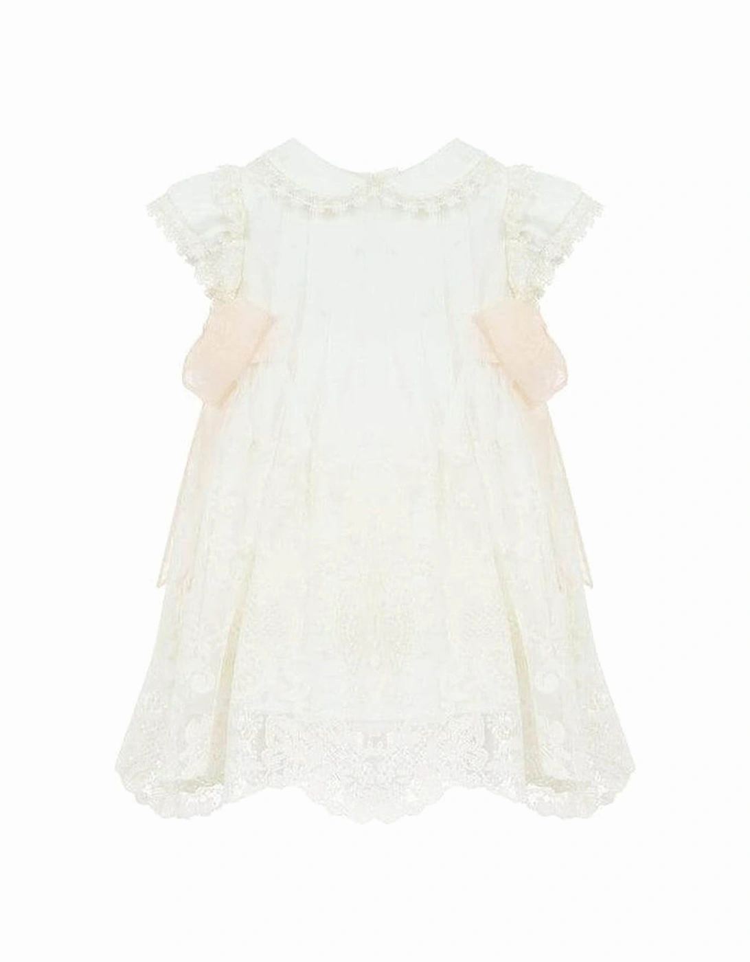 Girls Ivory Lace Dress, 3 of 2