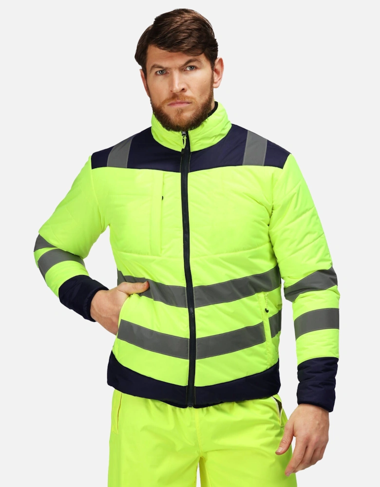 Mens Baffled Hi-Vis Thermal Top