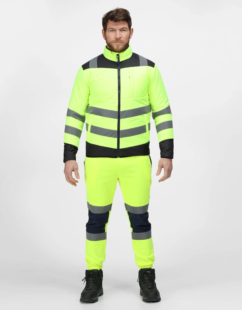 Mens Baffled Hi-Vis Thermal Top