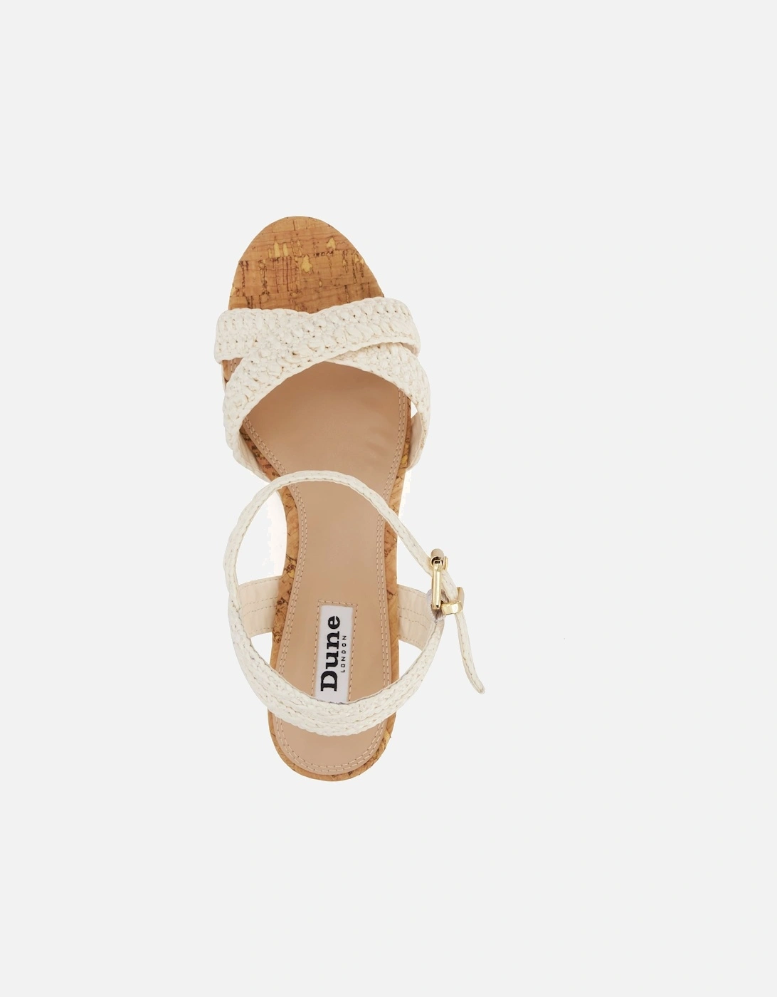 Ladies Kelisa - Braided-Cross-Strap Cork-Wedge Sandals