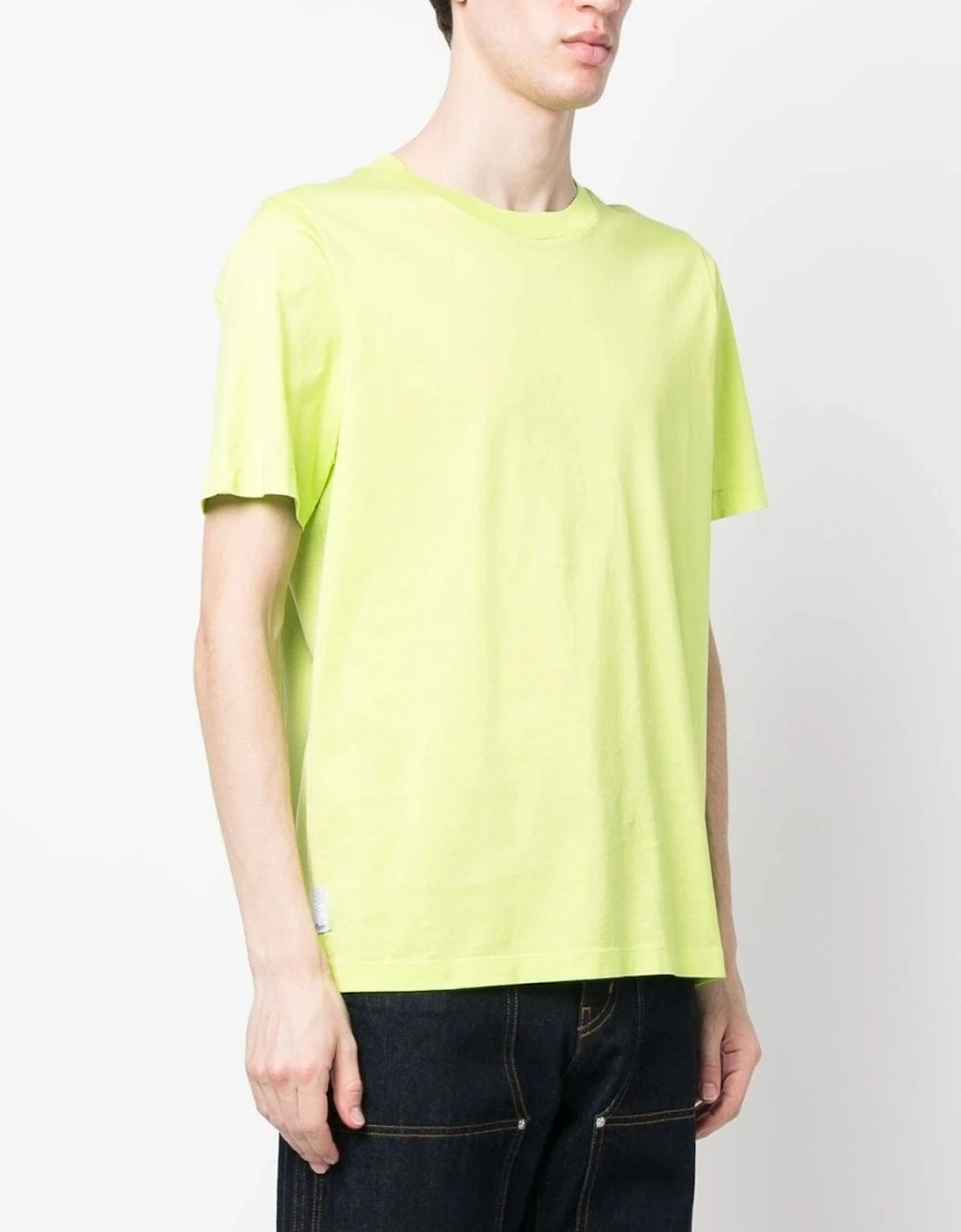 Tab Branding Cotton T Shirt Green