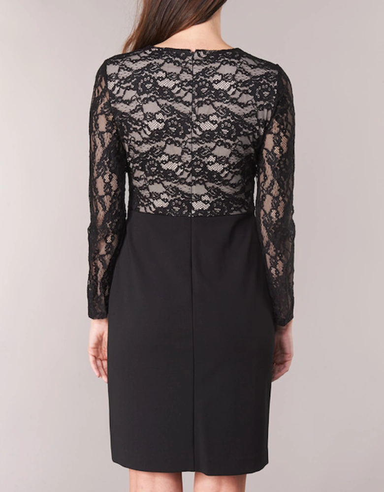 LACE PANEL JERSEY DRESS