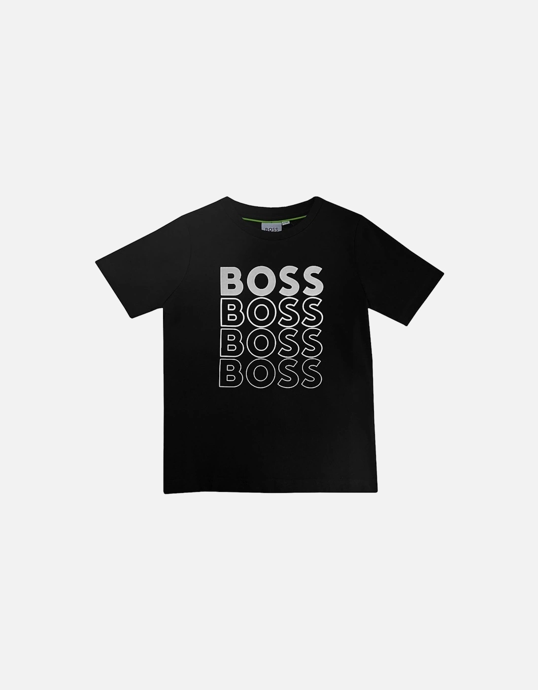 Boy's Black Logo T-shirt., 3 of 2