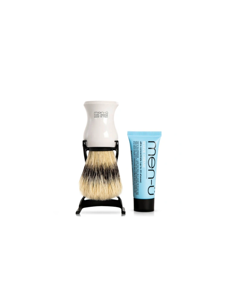 men-ü Barbiere Shave Brush and Stand - White - men-u - men-ü Barbiere Shave Brush and Stand - White - Doops - men-ü Barbiere Shave Brush and Stand - White - Paul - Barbiere Shaving Brush and Stand - White - Anonymous