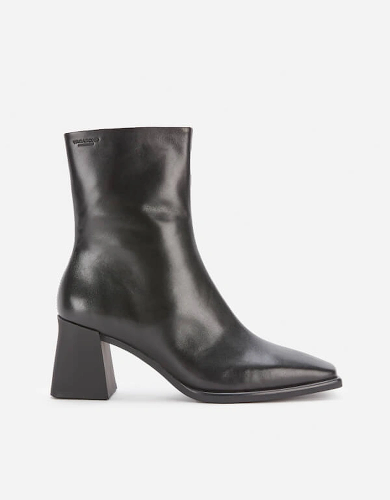 Women's Hedda Leather Heeled Boots - Black